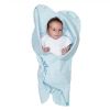 Couverture nomade �t� mousseline bleu