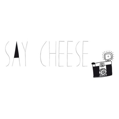 Stickers mural say cheese noir (26 x 35 cm)