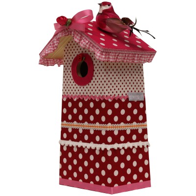 Cabane à oiseaux english rose (12,5 x 9 x 26 cm)