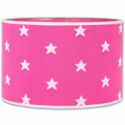 Abat-jour star fuchsia et blanc (30 cm)