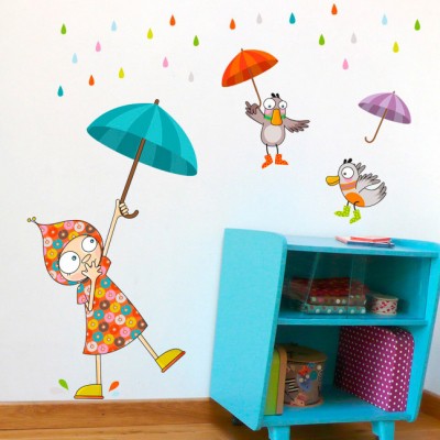 Sticker dansons sous la pluie