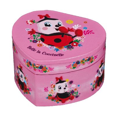 Grand coeur musical Belle la coccinelle par Trousselier
