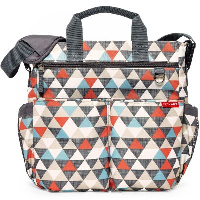 Sac à langer duo signature triangle gris