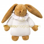 Lapin musical Matelass� Blanc (25 cm) - Trousselier