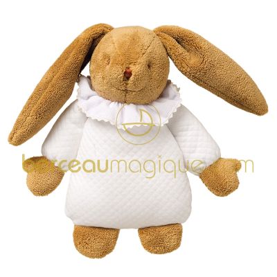 Lapin musical Matelass� Blanc (25 cm) par Trousselier