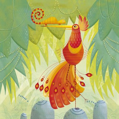Tableau tropical mix by leïla brient kameleon (30 x 30 cm)