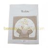 Livre de naissance Ours vanille (Avec broderie)