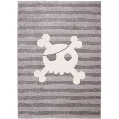 Tapis rayé tête de mort sweet skull (120 x 170 cm)