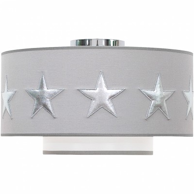 Abat-jour gris stars silver (diamètre 35 cm)