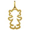 Pendentif tr�sor petite fille ajour�e (or jaune)