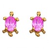 Boucles d'oreilles Tortue (or jaune et oxyde de zirconium)  par Berceau magique bijoux