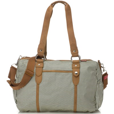 Sac à langer maman rayé bleu et blanc ella stripe