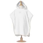 Poncho �ponge blanc et taupe (9-36 mois) - Red Castle