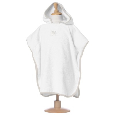Poncho �ponge blanc et taupe (9-36 mois)   par  Red Castle