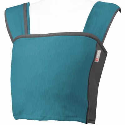 Porte bébé caboo duo baltic turquoise et gris