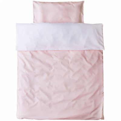 Housse de couette + taie d'oreiller bébé pink bows (110 x 135 cm)