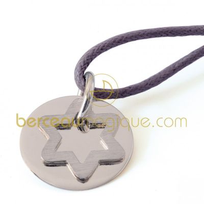 Pendentif Believe Etoile de David (Or blanc) par Mikado