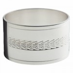 Rond de serviette Lauriers (m�tal argent�) - Ercuis