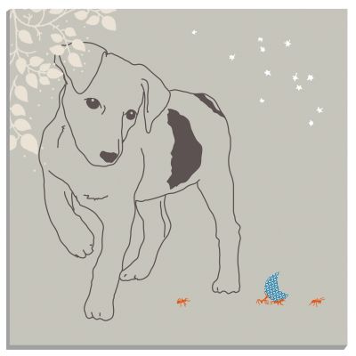 Tableau plexiglas chien (30 x 30 cm) par Mimi'lou