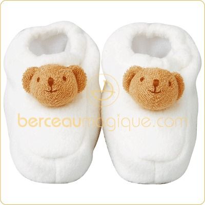 Chaussons hochet ours blanc (2 ans) par Trousselier