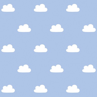 Papier peint bleu nuages blancs by aless baylis (2,5 m)