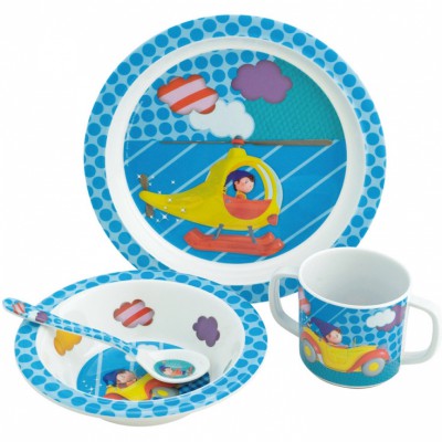 Coffret repas 4 pi�ces Oui-Oui par Petit Jour Paris