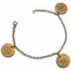 Bracelet Maman 2 breloques 1 m�daille personnalisable (plaqu� or jaune)