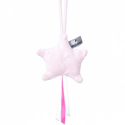 Etoile décorative à suspendre cable uni rose