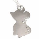M�daille de berceau Souris (argent massif)  - Loupidou
