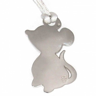 M�daille de berceau Souris (argent massif)  par Loupidou