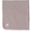 Couverture Fleur de coton taupe et blanc (80 x 70 cm)
