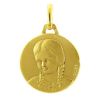 M�daille Petite Fille aux nattes (or jaune)