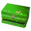 Boite � musique Nature Verte 1 tiroir 