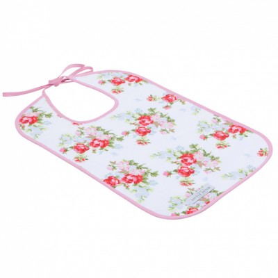 Bavoir floral rose (43 cm)