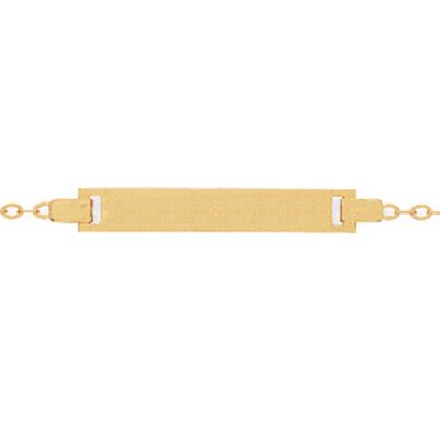 Gourmette b�b� plaque rectangulaire (or jaune 750�) par Berceau magique bijoux
