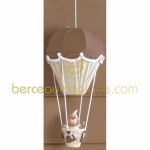 Lampe montgolfi�re Chocolat / �cru - Domiva