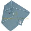 Sortie de bain personnalisable + gant Aquarelle bleue