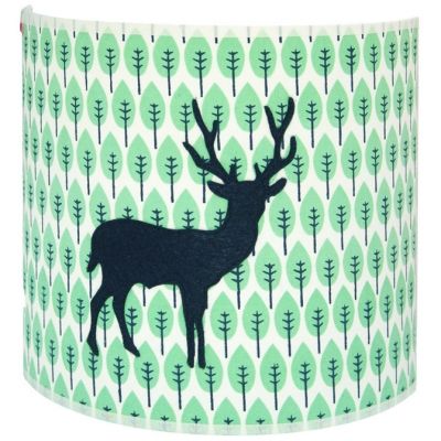 Applique murale circulaire cerf vert (22 x 20 cm)