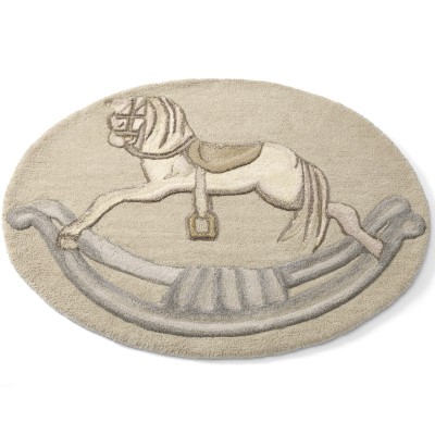 Tapis oval cheval à bascule il était une fois (95 x 75 cm)