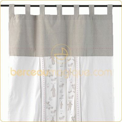 Rideau rose Mes doudous (110 x 250 cm) par Amadeus