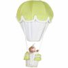 Lampe montgolfi�re Anis / blanc