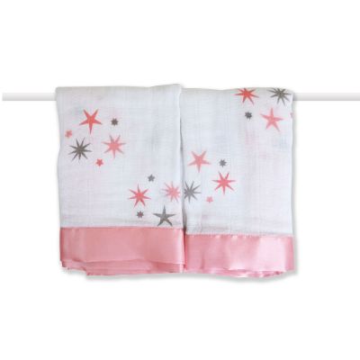 Lot de 2 doudous langes Etoiles fille par Aden + Anais