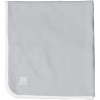 Couverture Fleur de coton gris clair et blanc (80 x 70 cm)