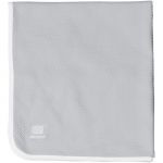 Couverture Fleur de coton gris clair et blanc (80 x 70 cm) - Red Castle