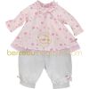 Ensemble tunique et pantalon Aquarelle rose (1 mois au 12 mois)