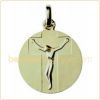 M�daille Crucifix (or jaune) 