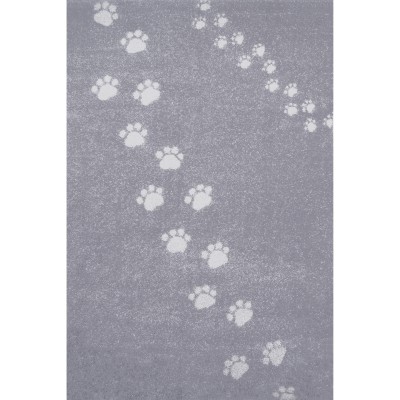 Tapis empreintes gris (100 x 150 cm)