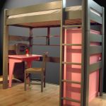 Lit sur�lev� dissociable Dominique finition laques couleurs (20 coloris) - Mathy by bols