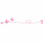 Frise adh�sive envol de papillon rose (6 m) - Mimi'lou