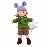 Poup�e avec bonnet souris et mini doudou ange lapin (22 cm) - Trousselier